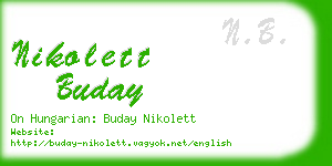 nikolett buday business card